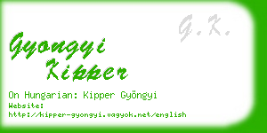 gyongyi kipper business card